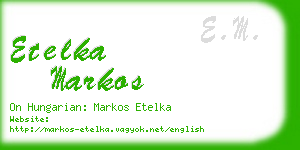 etelka markos business card
